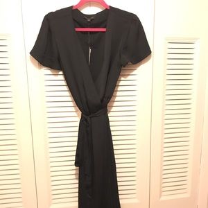 New W/Tags Banana Republic Wrap Black Dress Size M